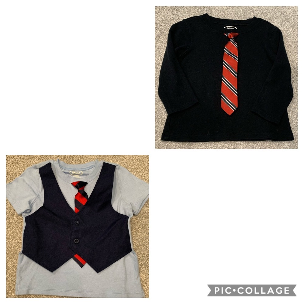 👔2 Blume Boy’s Tees with Attached Ties👔